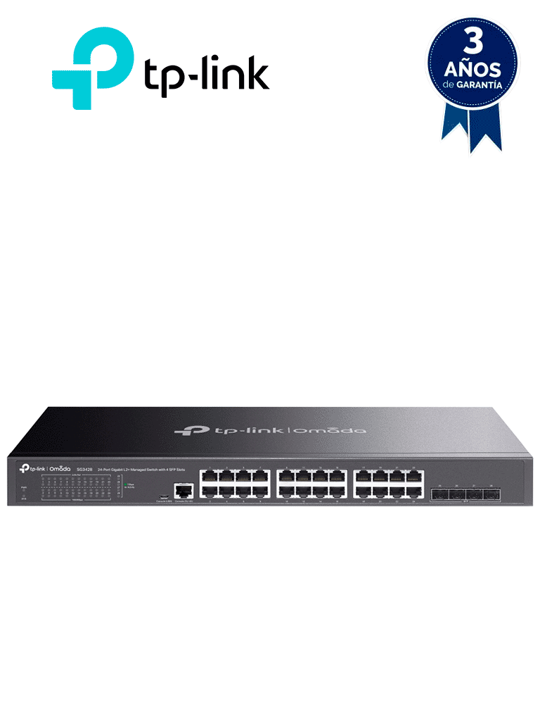 Imagen de TP-LINK TL-SG3428 - Switch Omada SDN administrable con 24 puertos Gigabit y 4 puertos SFP, con sFlow, QinQ, QoS y administración centralizada OMADA.