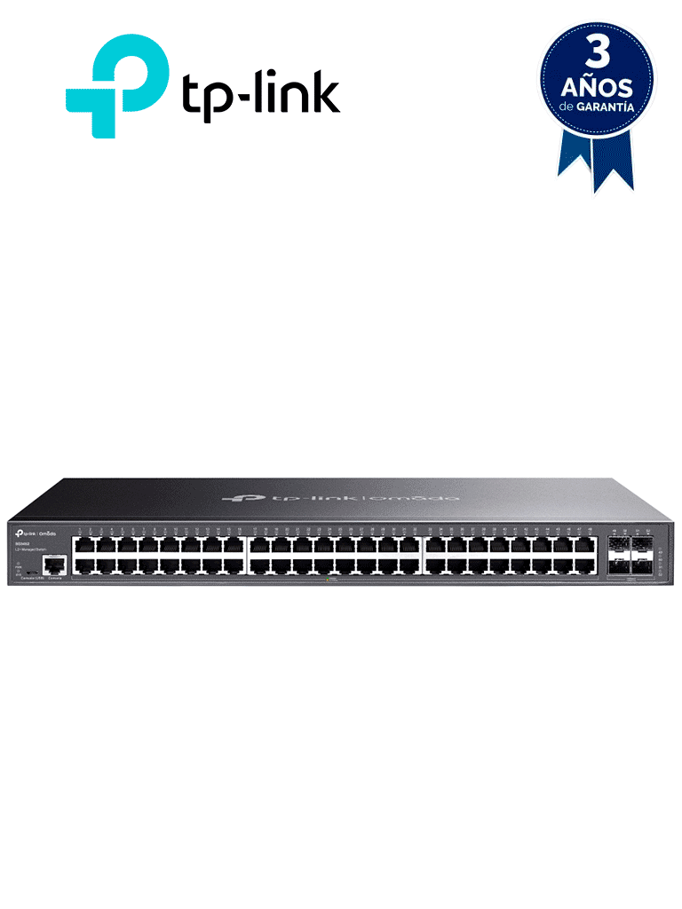 Imagen de TP-LINK SG3452 - Switch Omada SDN administrable con 48 puertos Gigabit y 4 puertos SFP, funciones sFlow, QinQ y QoS, administración centralizada OMADA.