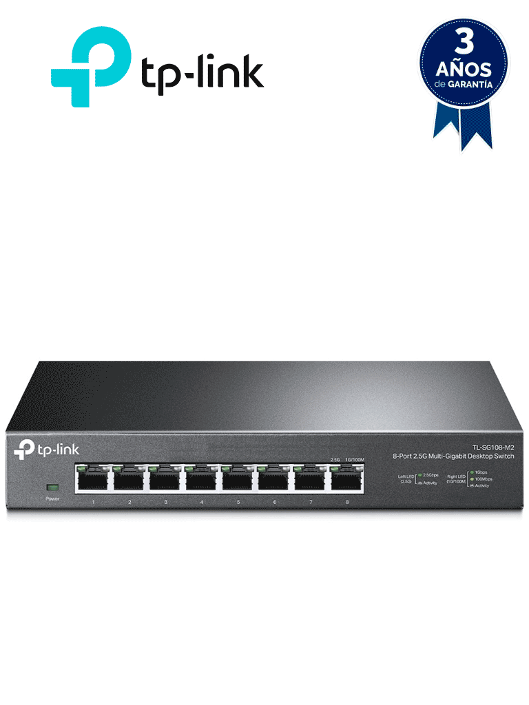 Imagen de TP-LINK - TL-SG108-M2 - Switch Para Escritorio con 8 puertos 2.5 Gbps