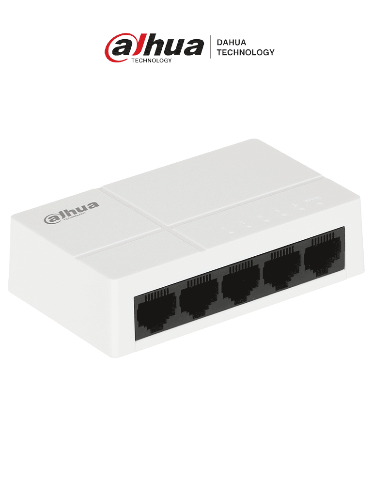 Imagen de DAHUA PFS3005-5GT-L - Switch para Escritorio 5 Puertos/ Gigabit Ethernet/ 10/100/1000/ Diseño Compacto/ Capa 2/ Switching 10 Gbps/ Velocidad de Reenvio de Paquetes 7.44 Mbps/ Blanco/