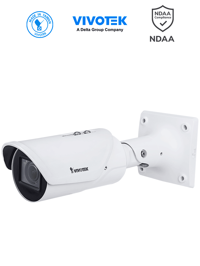 Imagen de VIVOTEK IB9387-LPR-v2 - Cámara IP bullet exterior ANPR 5 MP, lente varifocal 2.7-13.5mm, WDR PRO, SNV, IR 50m, IP67 e IK10, Stop&Go hasta 30 Km/h, soporta matrículas de +70 países.