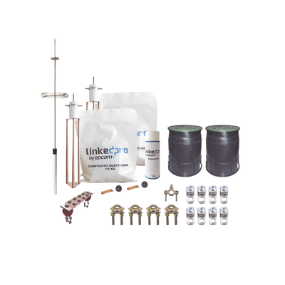 Kit Pararrayo  LINKEDPRO con Accesorios de Instalación en Torre de Hasta 30 m de Altura.