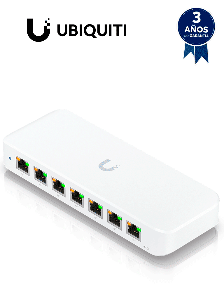 Imagen de UBIQUITI USW-ULTRA-60W - Switch UniFi Ultra capa 2, de 7 puertos POE+ de salida y 1 puerto POE++ de entrada, 52W totales, Incluye adaptador de corriente alterna.