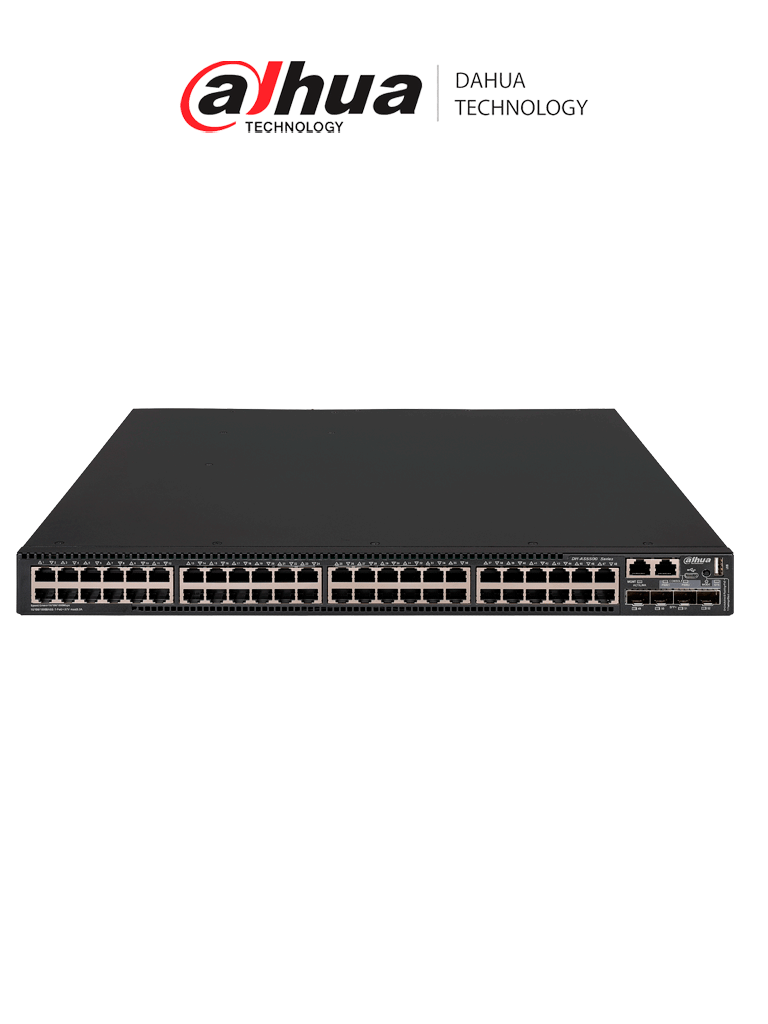 Imagen de DAHUA DH-AS5500-48GT4XF-600 - Switch de 48 Puertos PoE Gigabit/ Administrable Capa 3/ 600W Totales/ PoE & Hi-PoE/ 4 Puertos SFP 10Gbps/ Capacidad de Switching 176 Gbps/