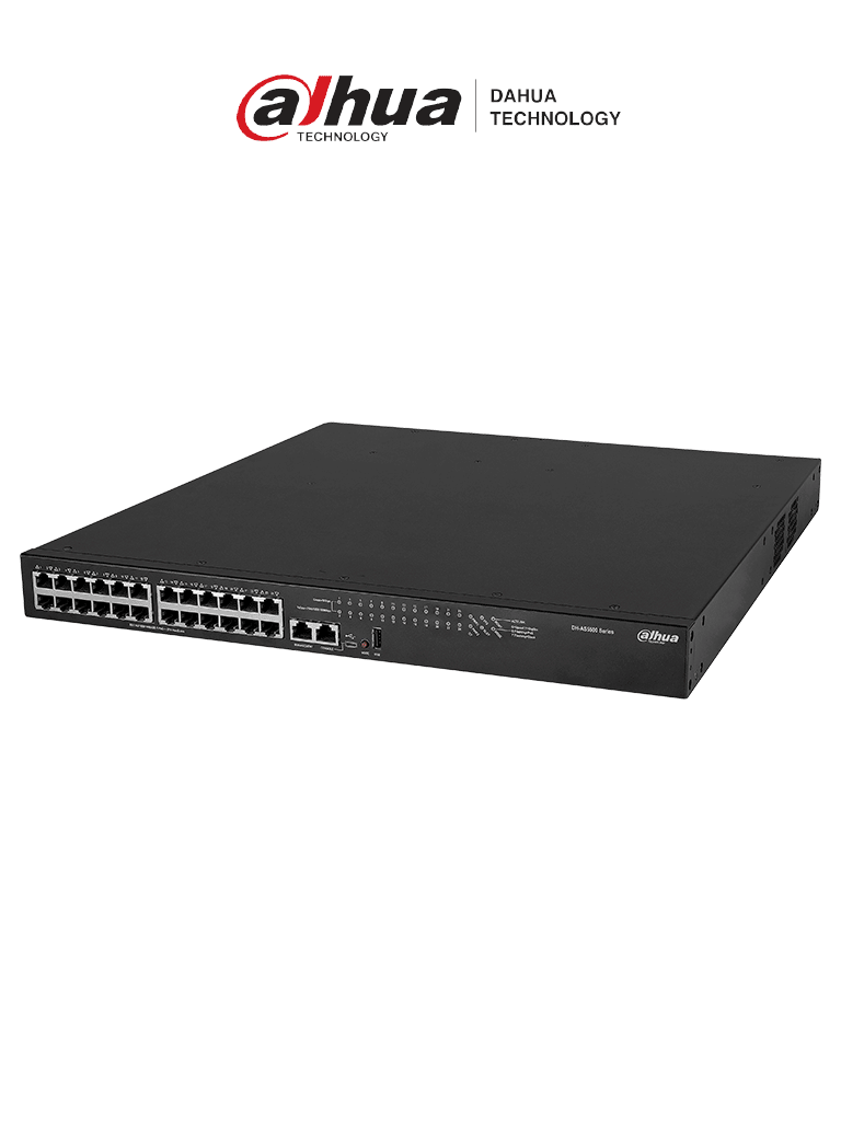 Imagen de DAHUA DH-AS5500-24MGT4XF-600 - Switch de 24 Puertos PoE Gigabit/ Administrable Capa 3/ 600W Totales/ PoE & Hi-PoE/