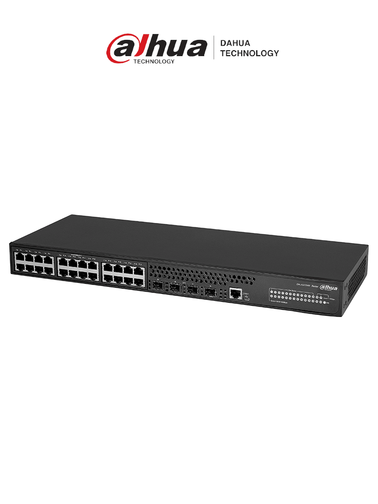 Imagen de DAHUA DH-AS5500-24GT4XF / Switch Gigabit/ 24 Puertos/ PoE/ Potentes funciones L2 y L3/ Marco Inteligente Resiliente 2 (IRF2)