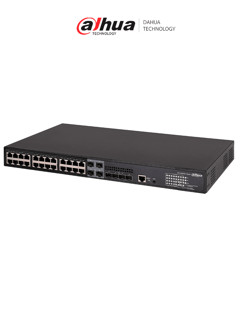 Imagen de DAHUA DH-AS5500-24GT4XF-370 / Switch Gigabit/ 24 Puertos/ PoE/ Potentes funciones L2 y L3/ Conectividad de nivel empresarial/ Marco Inteligente Resiliente 2 (IRF2)