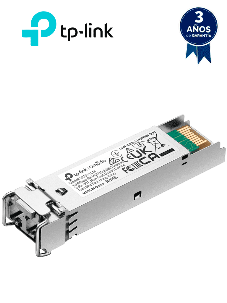 Imagen de TP-LINK SM311LM - Transceptor mini-GBIC SFP Duplex Multimodo 1GBase, alcance de 550 metros y conector LC.