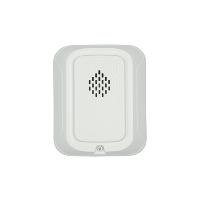 Sirena para Montaje en Pared, 12 a 24 Vcc, Color Blanco, Nuevo Diseño Moderno y Elegante y Menor Consumo de Corriente