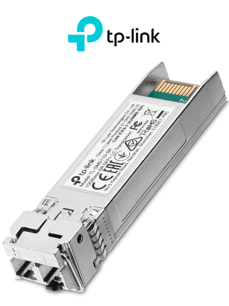 Imagen de TP-LINK - TL-SM5110-SR / Transceptor mini-GBIC SFP LC 10GBase-SR SFP+ / Multimodo / Admite Conexiones Ethernet 10G full dúplex de hasta 300m / 33m con cables de fibra de 50/125 µm1