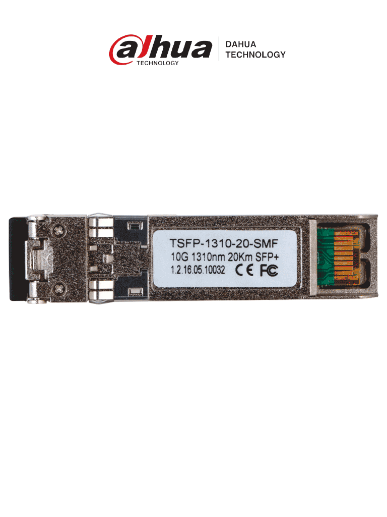 Imagen de DAHUA TSFP-1310-20-SMF Módulo óptico Gigabit/ Doble fibra / Puerto LC/ Envío de 1310nm y recepción de 1310nm/ Distancia de transmisión hasta 20 km