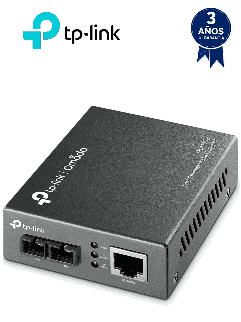 Imagen de TP-LINK MC110CS - Convertidor Multimedia Mono-modo con 1 puerto RJ45 10/100 Mbps y conector de fibra SC de hasta 20 km