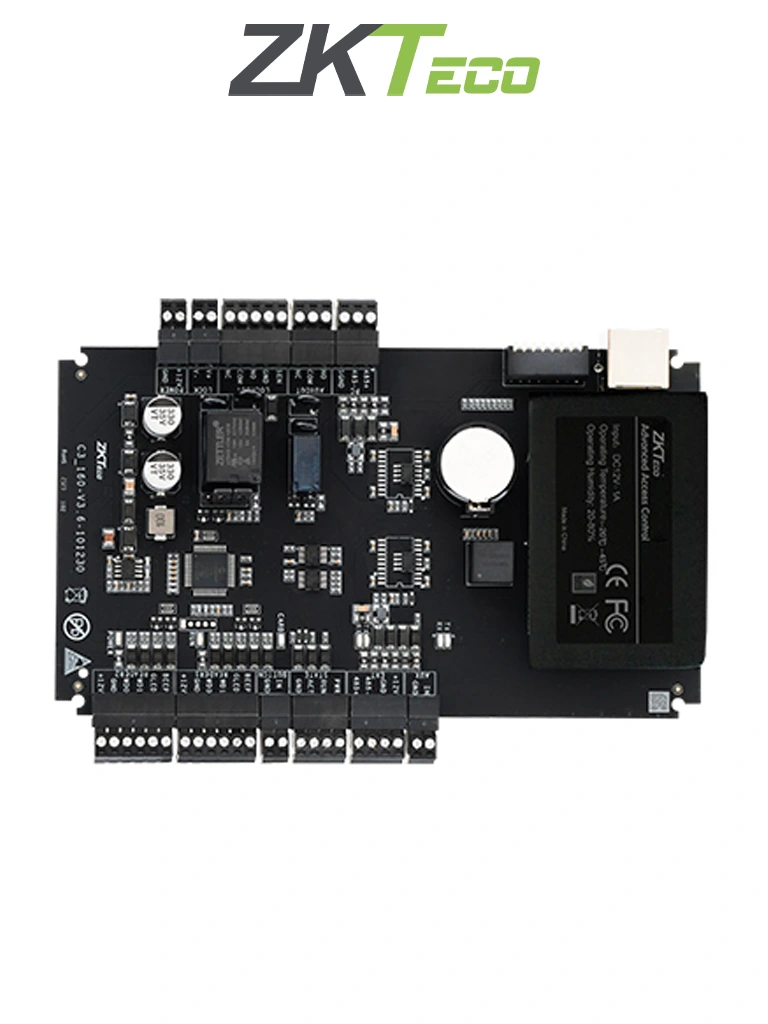 Imagen de ZKTECO C3100Plus Package B - Panel de control de acceso RFID, 1 puerta, 2 vías, capacidad para 100,000 usuarios y tarjetas, capacidad de código QR, Push SDK