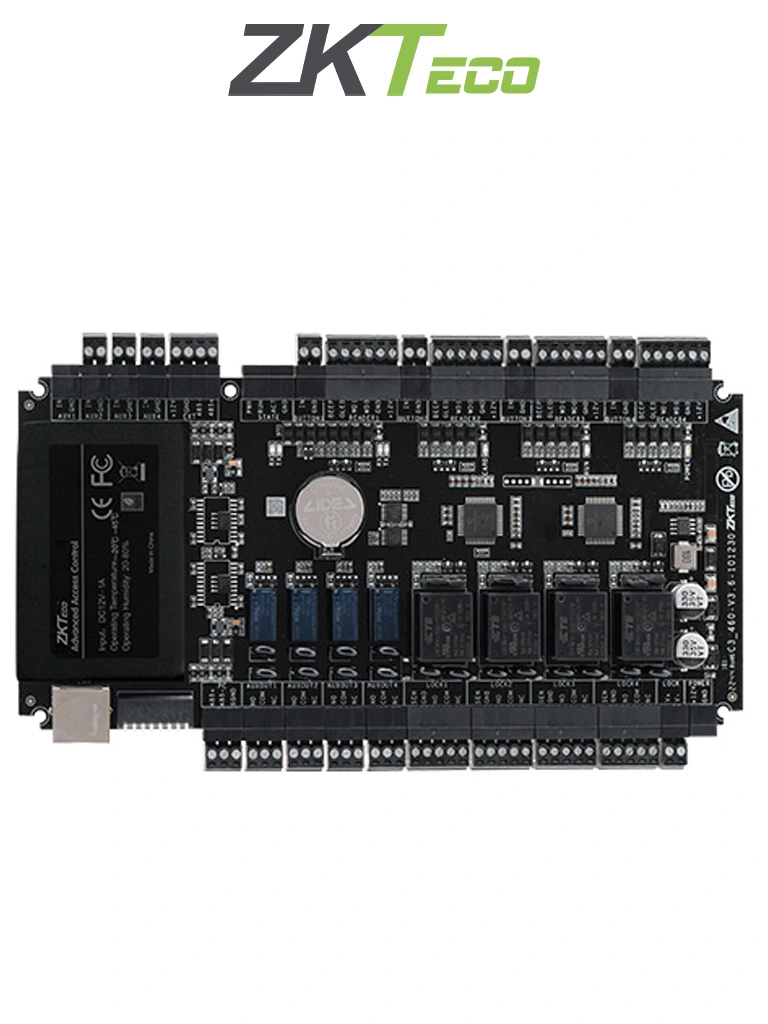 Imagen de ZKTECO C3-400Plus Package B - Panel de control de acceso RFID, 4 puertas, 8 vías, capacidad para 100,000 usuarios y tarjetas, códigos QR dinámicos, Push SDK