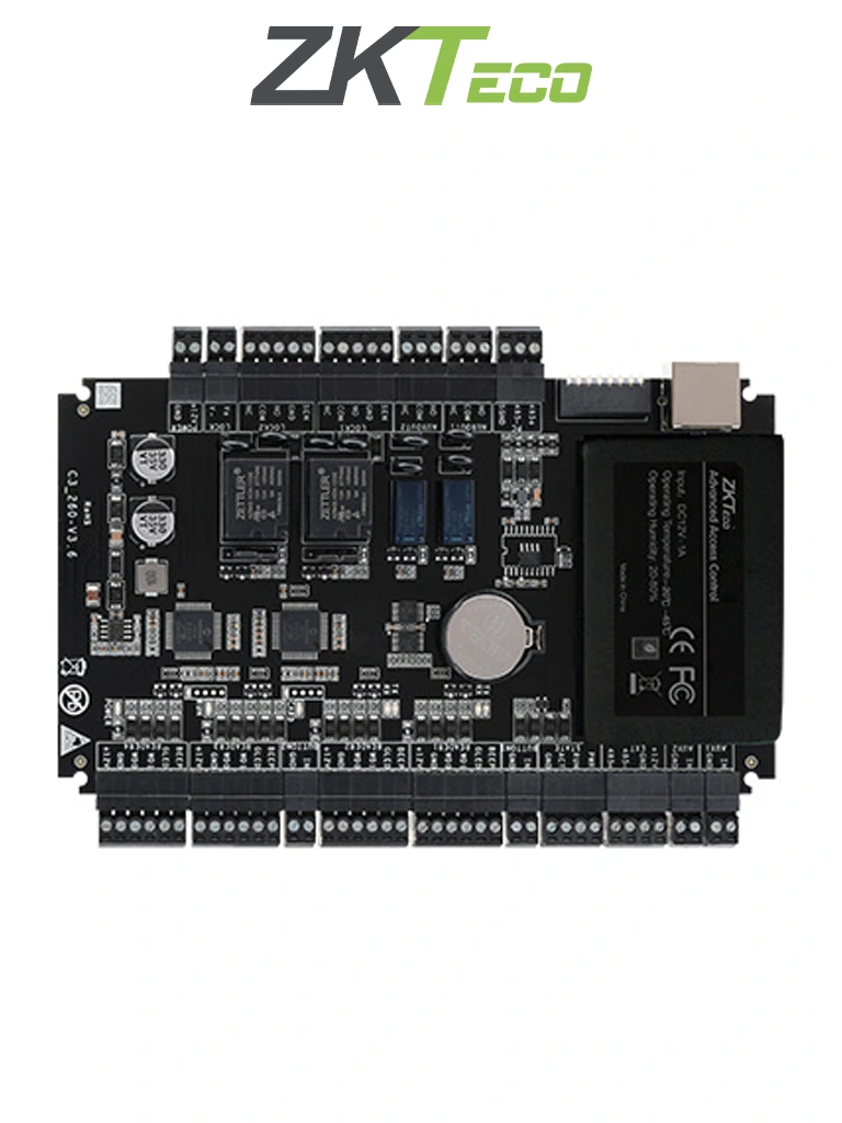 Imagen de ZKTECO C3200Plus- Panel de control de acceso RFID, 2 puertas, 4 vías, capacidad para 100,000 usuarios y tarjetas, capacidad de código QR, Push SDK