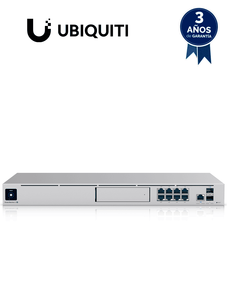 Imagen de UBIQUITI UDM-SE- UniFi Dream Machine Special Edition/ 1 Puerto WAN 2.5G RJ45 y 1 Puerto WAN SFP+/ 8 puertos LAN RJ45 con POE/ 1 LAN SFP+/ 128 GB de memoria interna/ Aplicaciones UniFi Integradas