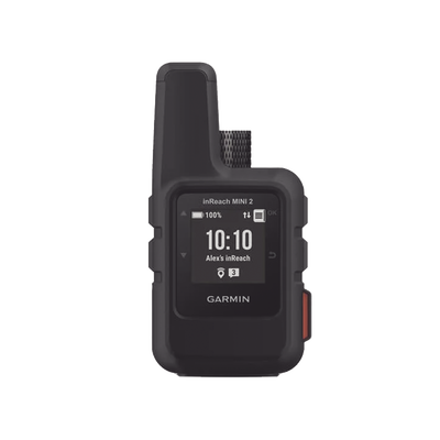 Navegador satelital InReach Mini 2 color negro, con cobertura global mediante la red Iridium, cuenta con botón de emergencia, batería para hasta 50 horas, GPS y brujula.