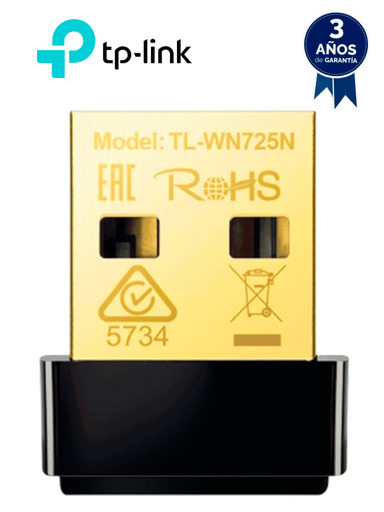 Imagen de TP-LINK TL-WN725N - Adaptador USB Nano inalámbrico N 150 Mbps 2.4 GHz con 1 antena interna