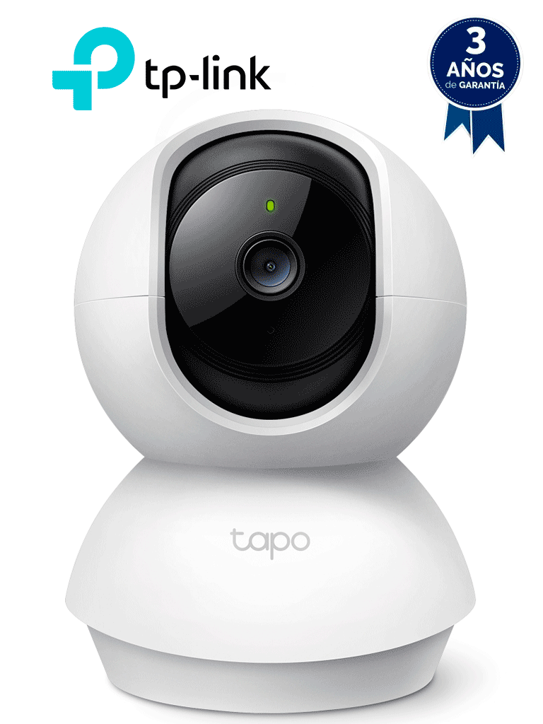 Imagen de TP-LINK TAPO C200 - Cámara Domo IP PT WiFi para Interior con resolución de 2 MP, visión nocturna, notificaciones push, WiFi 2.4 GHz, ranura para Micro SD y audio de doble vía.