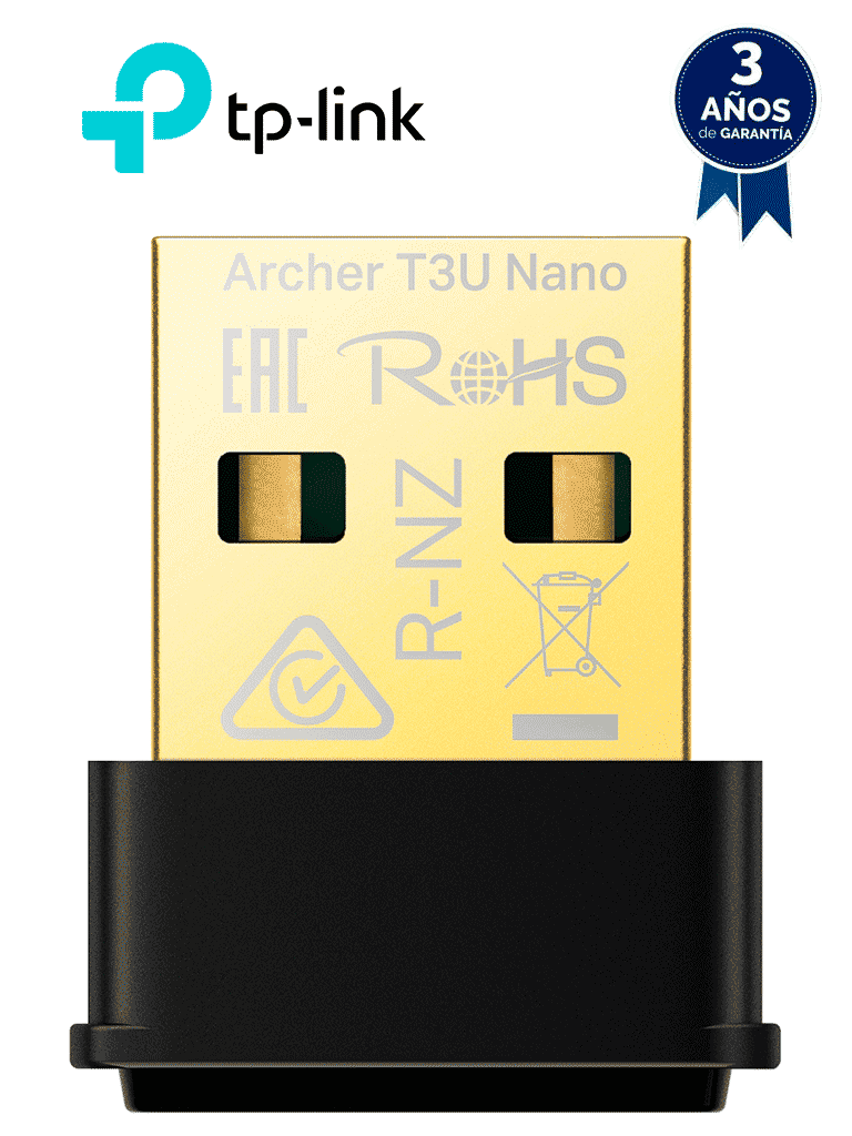 Imagen de TP-LINK ARCHER T3U NANO - Adaptador USB MU-MIMO inalámbrico nano AC1300 , velocidades de hasta 1300 Mbps con 400 Mbps en 2,4 GHz y 867 Mbps en 5 GHz , MU-MIMO .