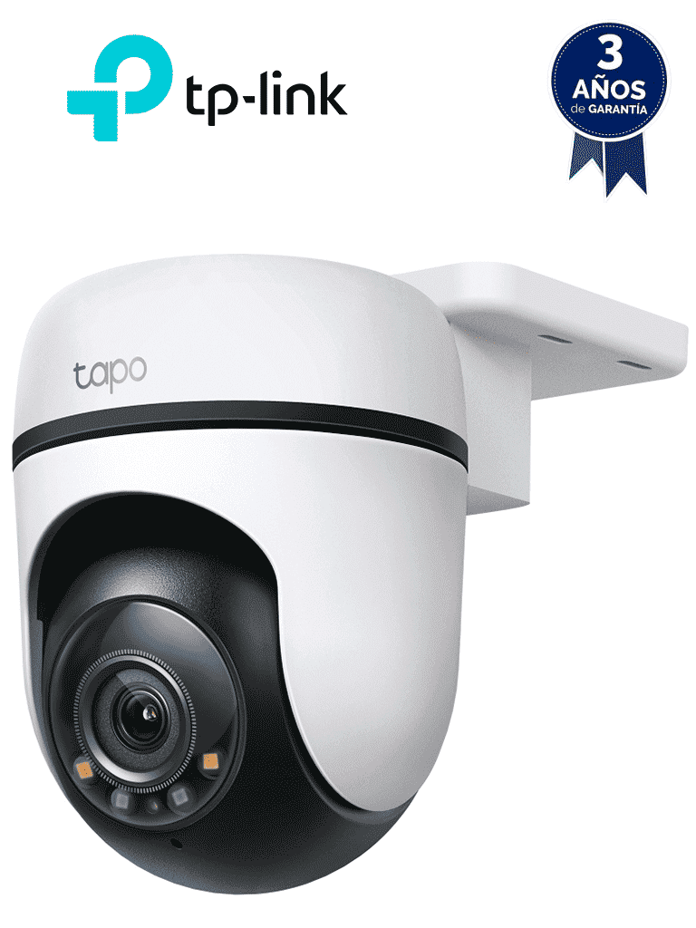 Imagen de TP-LINK TAPO C510W - Cámara IP WiFi motorizada para exterior de 3 MP, lente 3.9 mm, iluminadores IR 30 m, micrófono y bocina integrados, IP65, ranura MicroSD, LED luz blanca, WiFi 2.4 GHz, y Smart Motion Tracking.