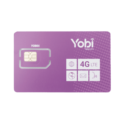 SIM Yobi para dispositivos móviles 3G/4G, 3.5GB Mensual por 1 año de servicio (solo datos)