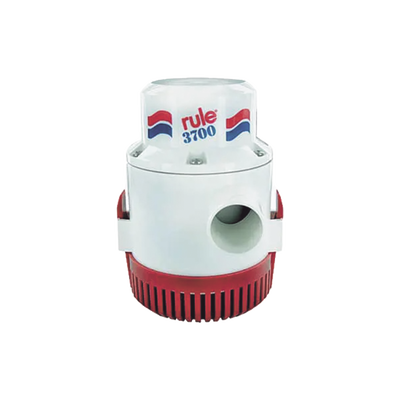 Bomba sumergible de achique de 3700 galones por hora a 12 Volts de corriente directa.