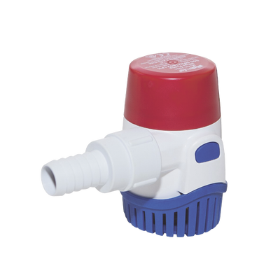 Bomba sumergible de achique automática 500 galones por hora a 12 Volts de corriente directa.