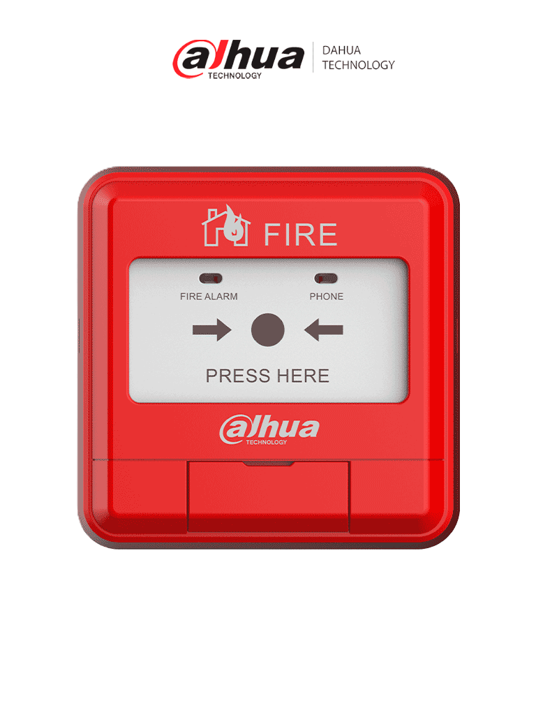 Imagen de DAHUA WISUALARM HY-1200 - Estacion Manual de Alarma de Emergencia Direccionable/  2 Hilos sin Polaridad/ Cumple con Norma EN54-11/ Saida Independiente Par de Contactos Normalmente Abiertos/