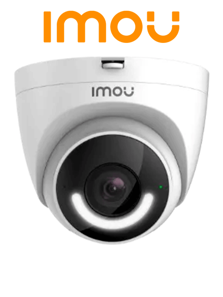 Imagen de IMOU Turret (IPC-T26EN-0280B-imou) - Cámara IP Domo WiFi de 2MP con disuasión activa, sirena integrada, LED de alta potencia, micrófono, audio bidireccional, detección de humanos, IR 30m, IP67 y ranura MicroSD.