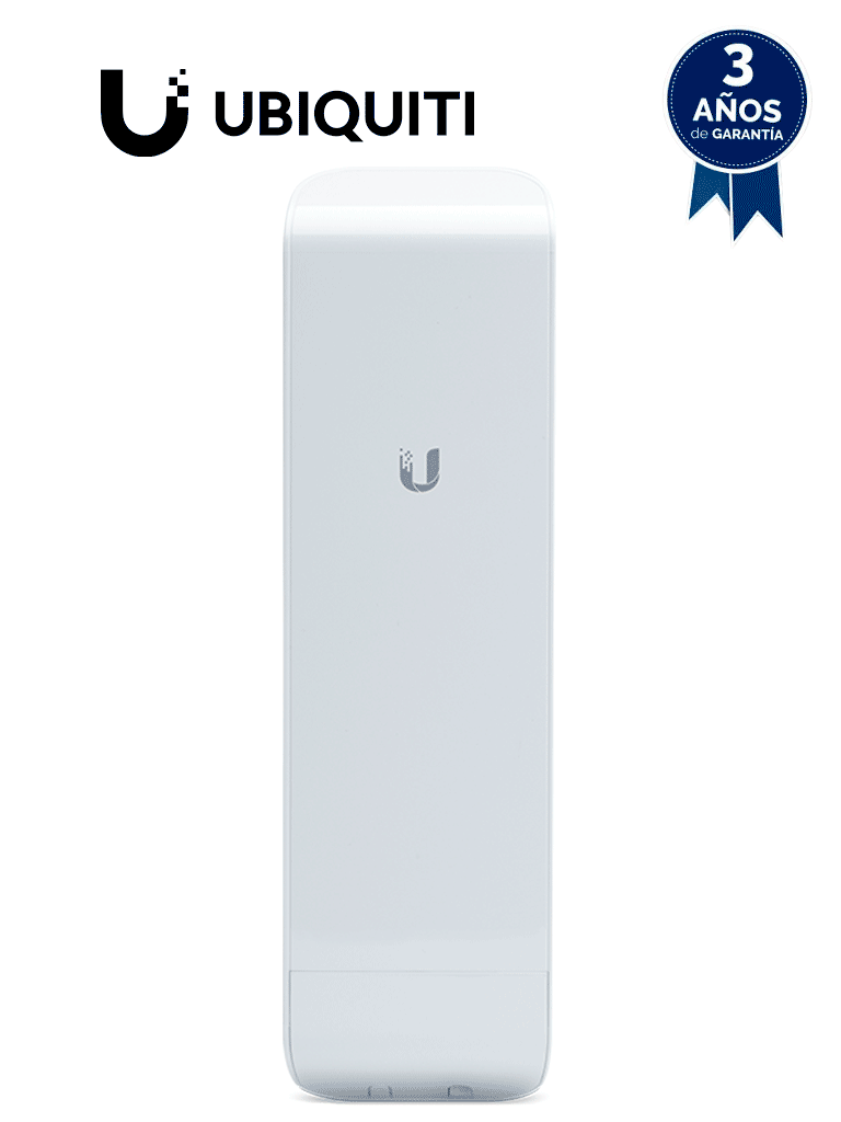 Imagen de UBIQUITI NanoStation M5 NSM5 - Radio (CPE) airMAX M5 de 5 GHz con antena panel integrada de 16 dBi, 27 dBm, 2 puertos Ethernet 10/100 y rendimiento de hasta 150 Mbps. Ideal para PtMP y tecnología MIMO.