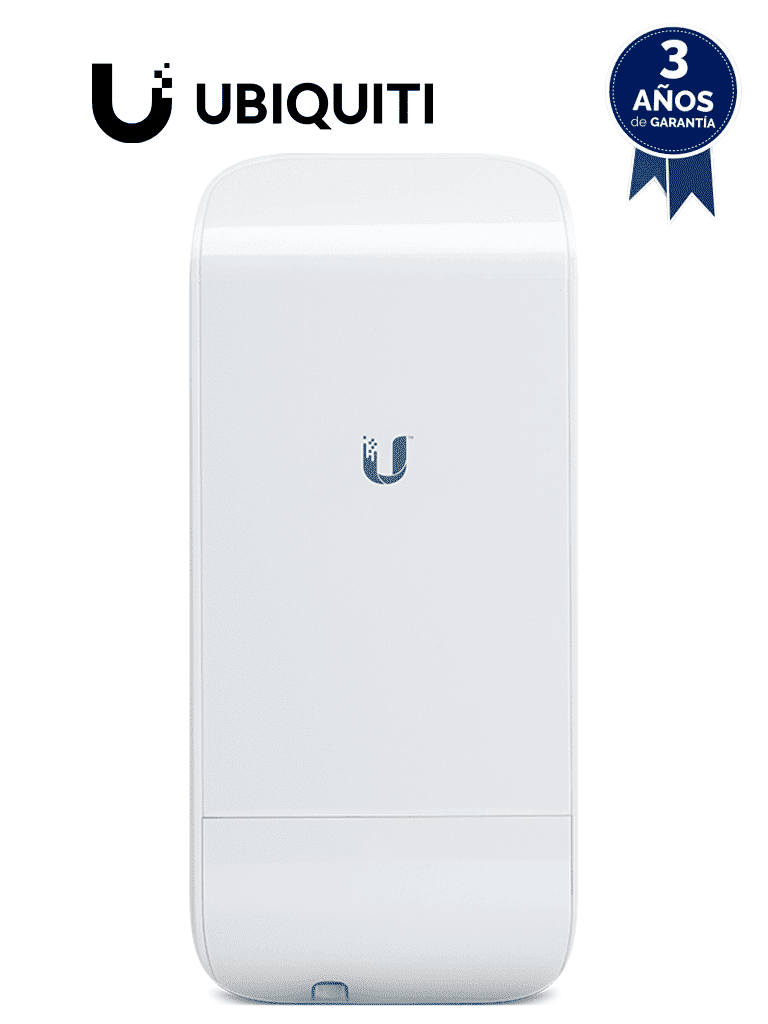 Imagen de UBIQUITI NANOSTATION LOCOM5 - Radio Airmax 5.8GHz para exteriores con antena integrada tipo panel de 13 dBi, MIMO, potencia de 23 dBm y rendimiento de hasta 150 Mbps.