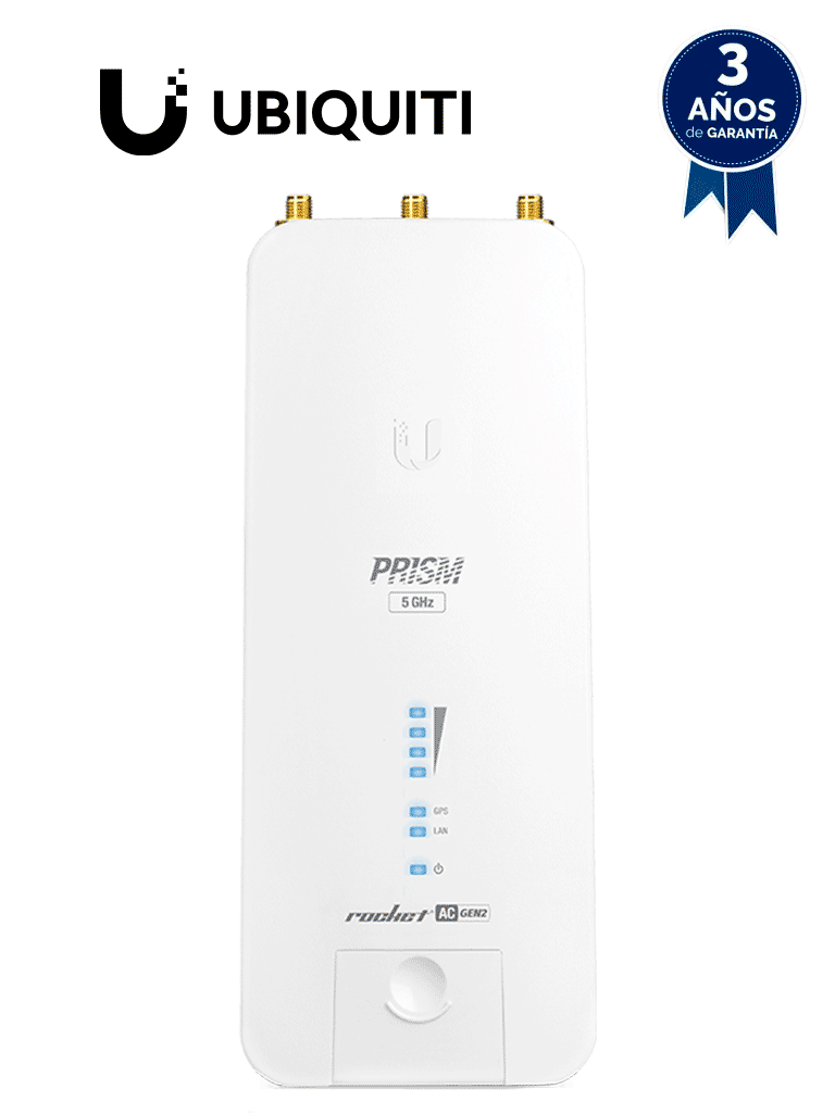 Imagen de UBIQUITI ROCKET RP-5AC-GEN2 - Radio Airmax AC Prism Gen2 conectorizado de 5GHz para exterior, con tecnología MIMO, 27 dBm y rendimiento hasta 500 Mbps.