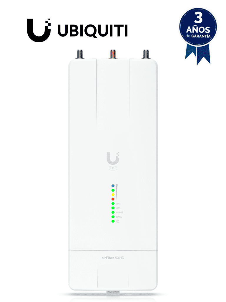 Imagen de UBIQUITI AIRFIBER AF-5XHD - Radio conectorizado AirFiber X clase Carrier para uso exterior en frecuencias de 4.8GHz a 6.2GHz, alcanza velocidades de hasta 1 Gbps con 26 dBm de potencia de transmisión utilizando tecnología LTU y con certificación IP67.