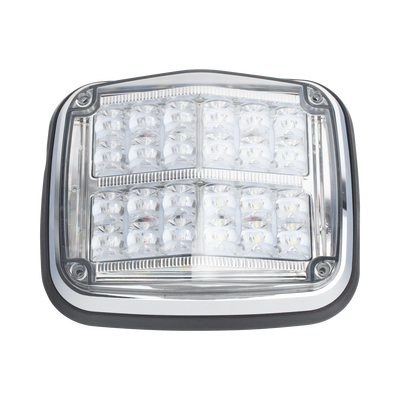 Luz de advertencia de 8 X 6", Color Rojo / Claro, SAE,  IP67, Ideal para Ambulancias