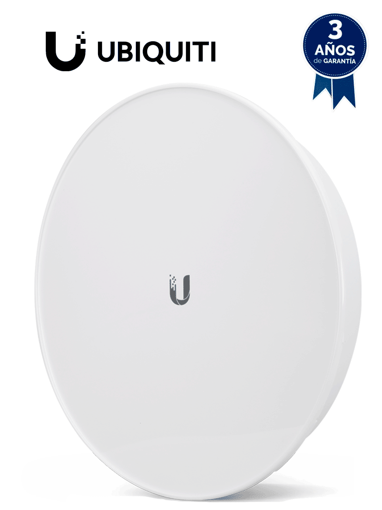 Imagen de UBIQUITI POWERBEAM ISO AC PBE-5AC-ISO-GEN2 - Radio Airmax AC GEN2 5.8GHz para exteriores con antena integrada de 25 dBi, MIMO, potencia de 25 dBm, rendimiento de hasta 450 Mbps y función de aislamiento.