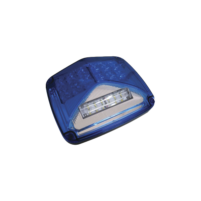 Luz de advertencia de 8 X 6", Color Azul, Con Luz de Trabajo Clara, Ideal para Ambulancias