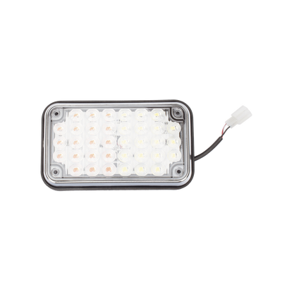 Luz de Advertencia de 6X4", Bicolor Rojo/Claro, Ideal para Ambulancias