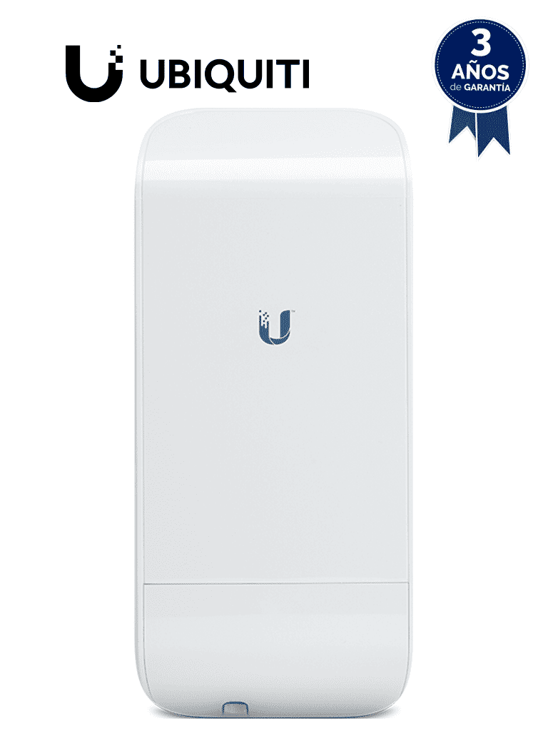 Imagen de UBIQUITI NANOSTATION LOCOM2 - Radio con antena integrada Airmax 2.4GHz para uso en exteriores con tecnología MIMO. Cuenta con un panel de antena de 8 dBi y una potencia de transmisión de 23 dBm, ofrece un rendimiento de hasta 150 Mbp