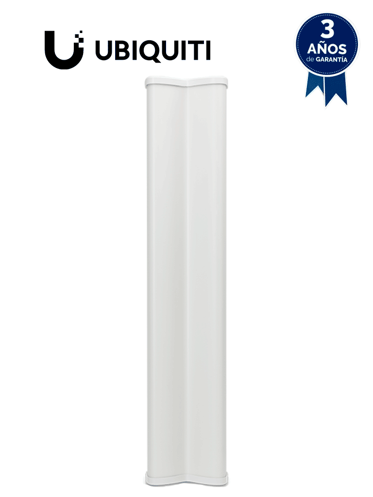 Imagen de UBIQUITI AM-2G15-120	- Antena sectorial Airmax 2.4GHz de exterior con 15 dBi y apertura de 120 grados. Compatible con ROCKETM2.