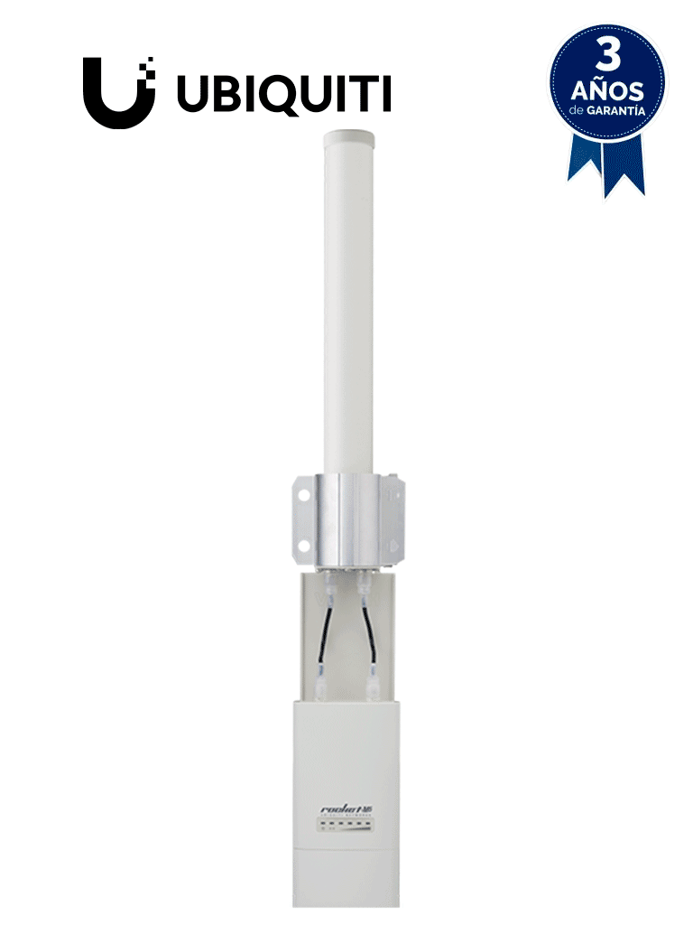 Imagen de UBIQUITI AMO-5G10 - Antena omnidireccional para access point de 5.8GHz con ganancia de 10 dBi y 2 conectores SMA hembra inverso.