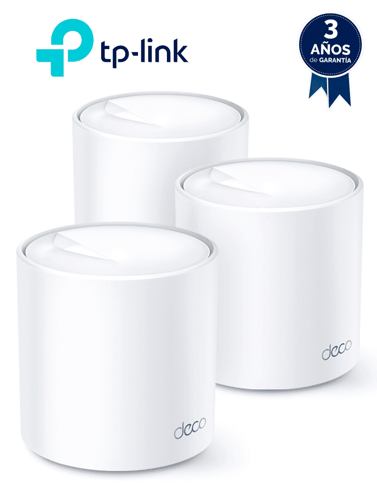 Imagen de TP-LINK DECO X20 (3-Pack) - Sistema Wi-Fi 6 Mesh AX1800 , velocidad de hasta 1,800 Mbps, 1,201 Mbps en 5 GHz y 574 Mbps en 2.4 GHz , OFDMA y MU-MIMO , Red unificada , TP-Link HomeCare.