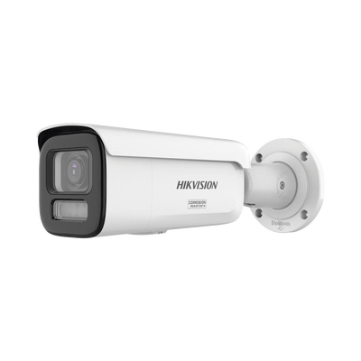 [Dual Light + ColorVu 3.0 + HikAI] Bala IP 6 Megapixel / Lente Mot. 2.8 a 12 mm / 60 mts IR + Luz Blanca / Exterior IP67 / WDR 130 dB / ACUSENSE 3.0 / Metal / NEMA 4X / ACUSEARCH