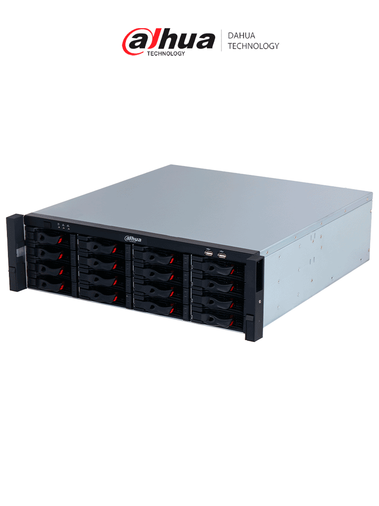 Imagen de DAHUA DHI-NVR616H-64-XI - NVR de 64 canales IP Wizmind/ H.265+/ Grabación IA/ Soporta 8 ch face detection y recognition, 40 bases de datos de rostros, 32 canales proyección perimetral 32 canales smd plus