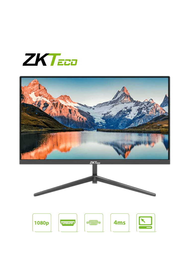 Imagen de ZKTECO ZD222KA - Monitor LED Full HD de 22 pulgadas / Resolución 1920 x 1080 / Retroiluminación DLED / 1 Entrada de video HDMI y 1 VGA / Ángulo de Visión Horizontal 178° /  Soporte VESA / Incluye Cable HDMI / Ideal para hogar y oficina