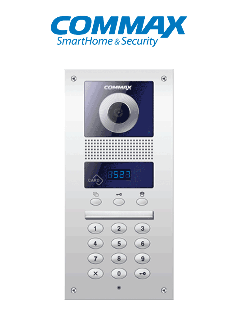 Imagen de COMMAX DRCGUC - Frente de calle para solución de videoporteros para apartamentos, soporta hasta 300 monitores de la marca Commax, cuenta con función de apertura de puerta, compatible con estación de guardia/