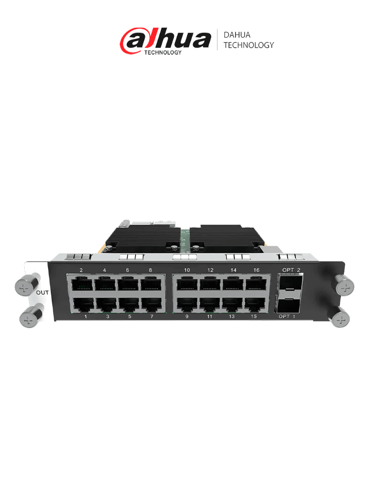 Imagen de H_16xRJ45+2xFiber sending card NOVASTAR/Tarjeta de 16 puertos RJ45/2 Puertos STP/Hasta 650,000 píxeles por puerto a 8 bits/Diseñada para integrarse con los controladores H2, H5, H9 y H15 de NovaStar