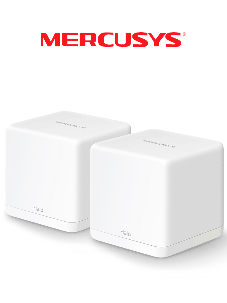 Imagen de MERCUSYS Halo H30G(2-pack) - KIT de Sistema Inalámbrico H30G Mesh con doble banda 2.4GHz y 5GHz AC 1300Mbps, dos puertos 10/100/1000 Mbps, control vía aplicación y roaming continuo.