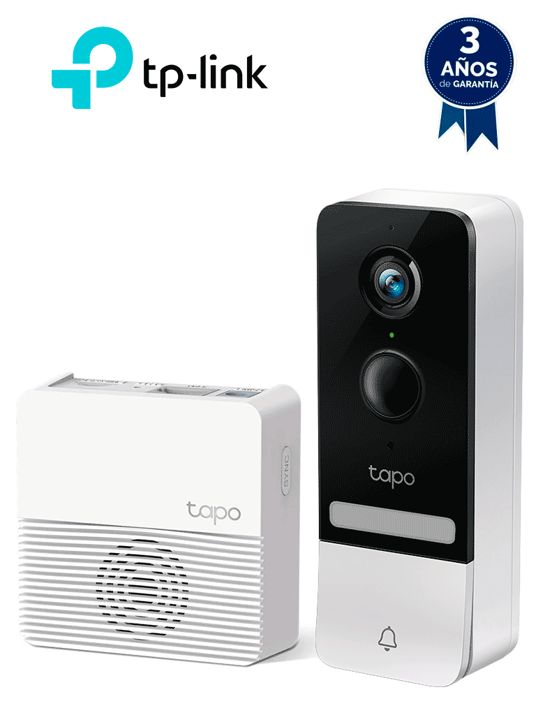 Imagen de TP-LINK TAPO D230S1 - Videoportero WiFi de 5 MP con visión nocturna, ángulo de visión de 160 grados, batería de larga duración, sonido bidireccional,  WiFi 2.4 GHz, ranura para Micro SD y grado de protección IP64.