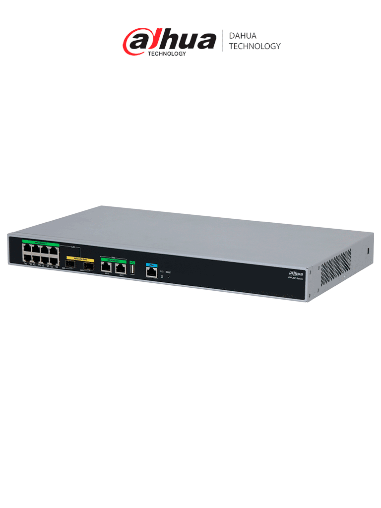 Imagen de DAHUA DH-AC64 Control de acceso inalámbrico de 10 puertos DH-AC64  WAN 2 × 2,5 GE, LAN 8 × GE + 2 × 10 GE SFP+, 1 × USB/  Puerta de enlace todo en uno/ PoE+/  PoE 802.3af/802.3at/ Funciones de roaming inteligente
